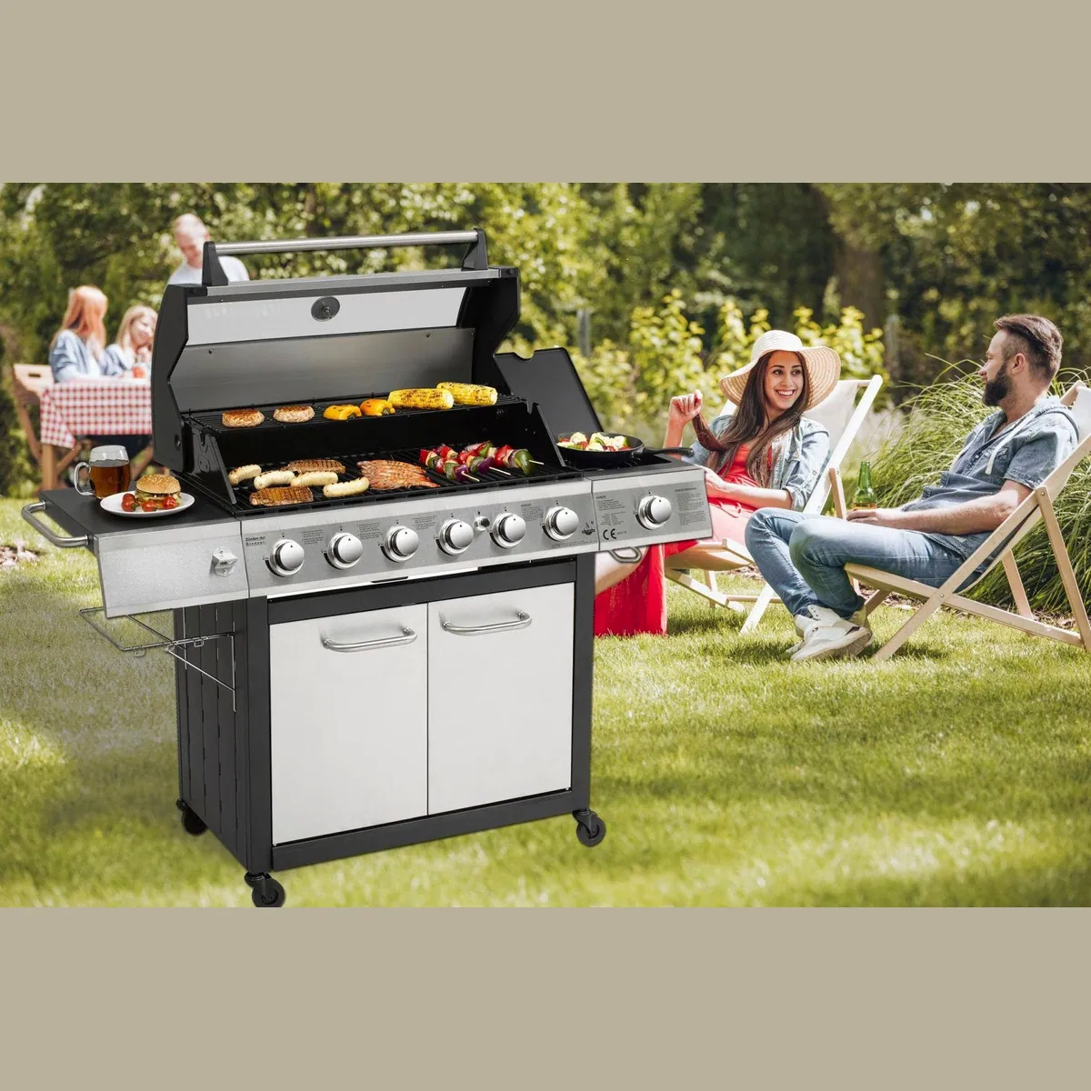 El Fuego Gasgrill Long Beach, hohe Funktionalität und Flexibilität — 7 Brenner, Piezozündung, große Grillfläche 2