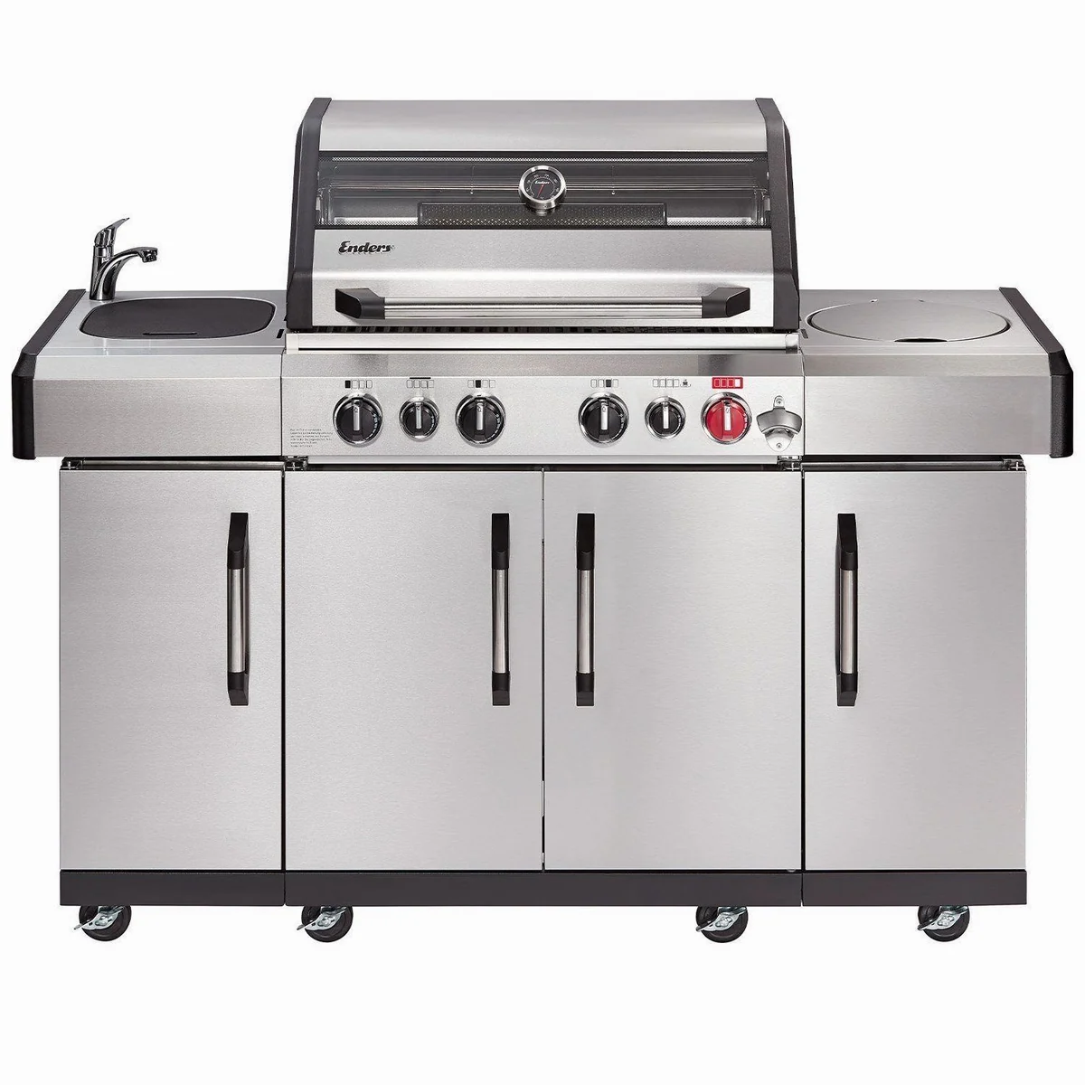 Enders Gasgrill Kansas II Pro 4 SIK, optimale Hitzeverteilung, einfach zu reinigen
