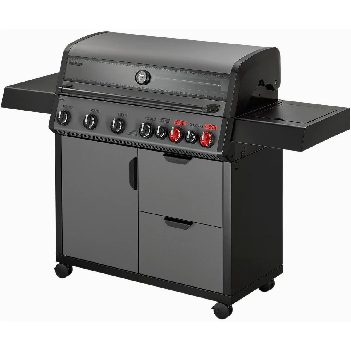 Enders Gasgrill HYDE 6 SIKR Turbo, schnelle 800°C Turbo Zonen, großzügiger Unterschrank