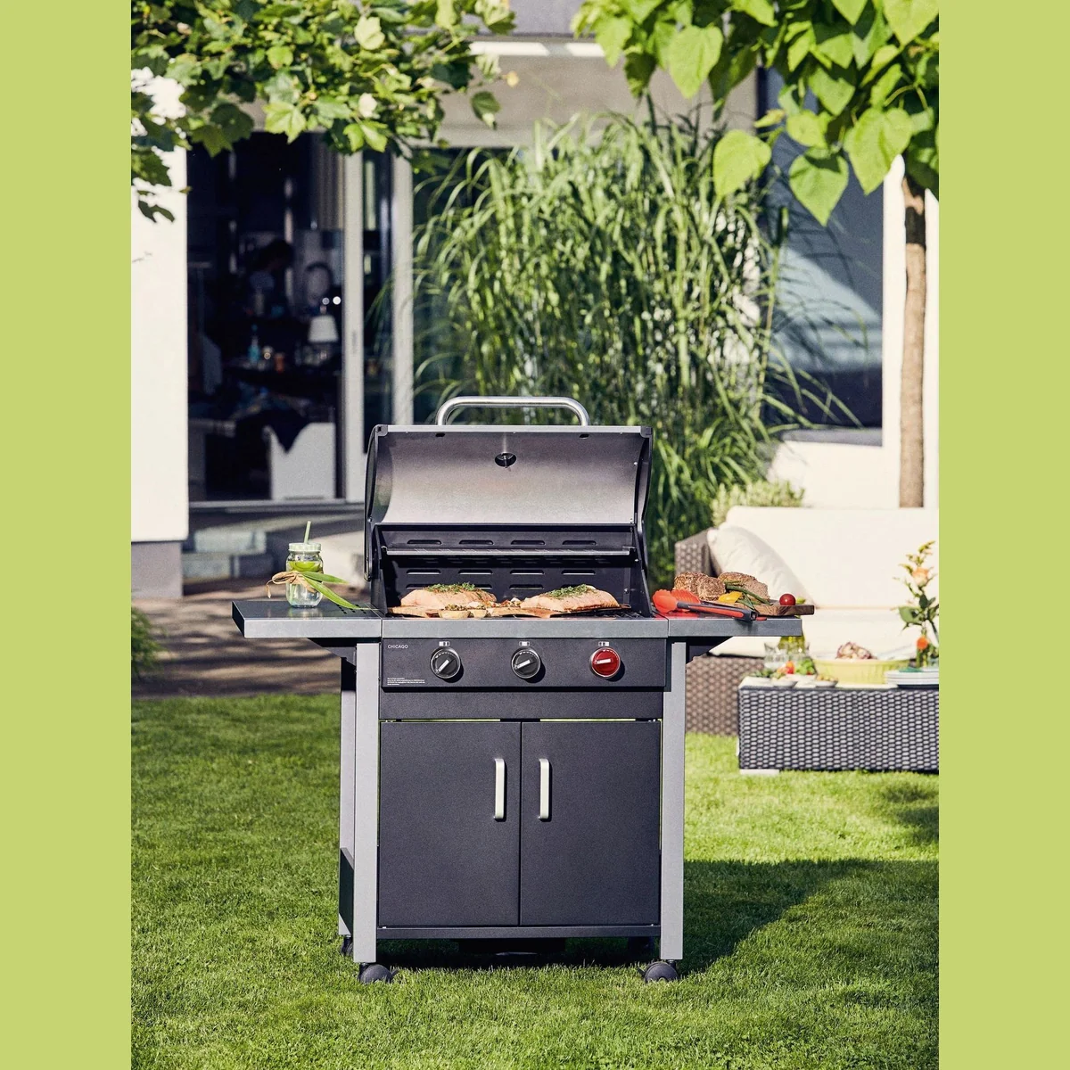 Enders Gasgrill Chicago 3 R Turbo, Turbo Zone & modularer Rost — 124x51x108 cm 2