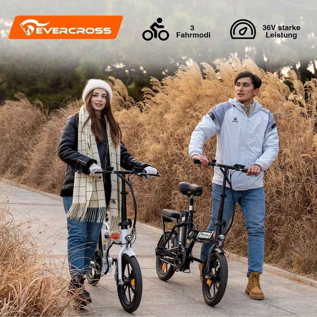 EVERCROSS TECH EK5 Falt-E-Bike, 250W Motor, 36V 13Ah Akku, bis 60 km Reichweite 3