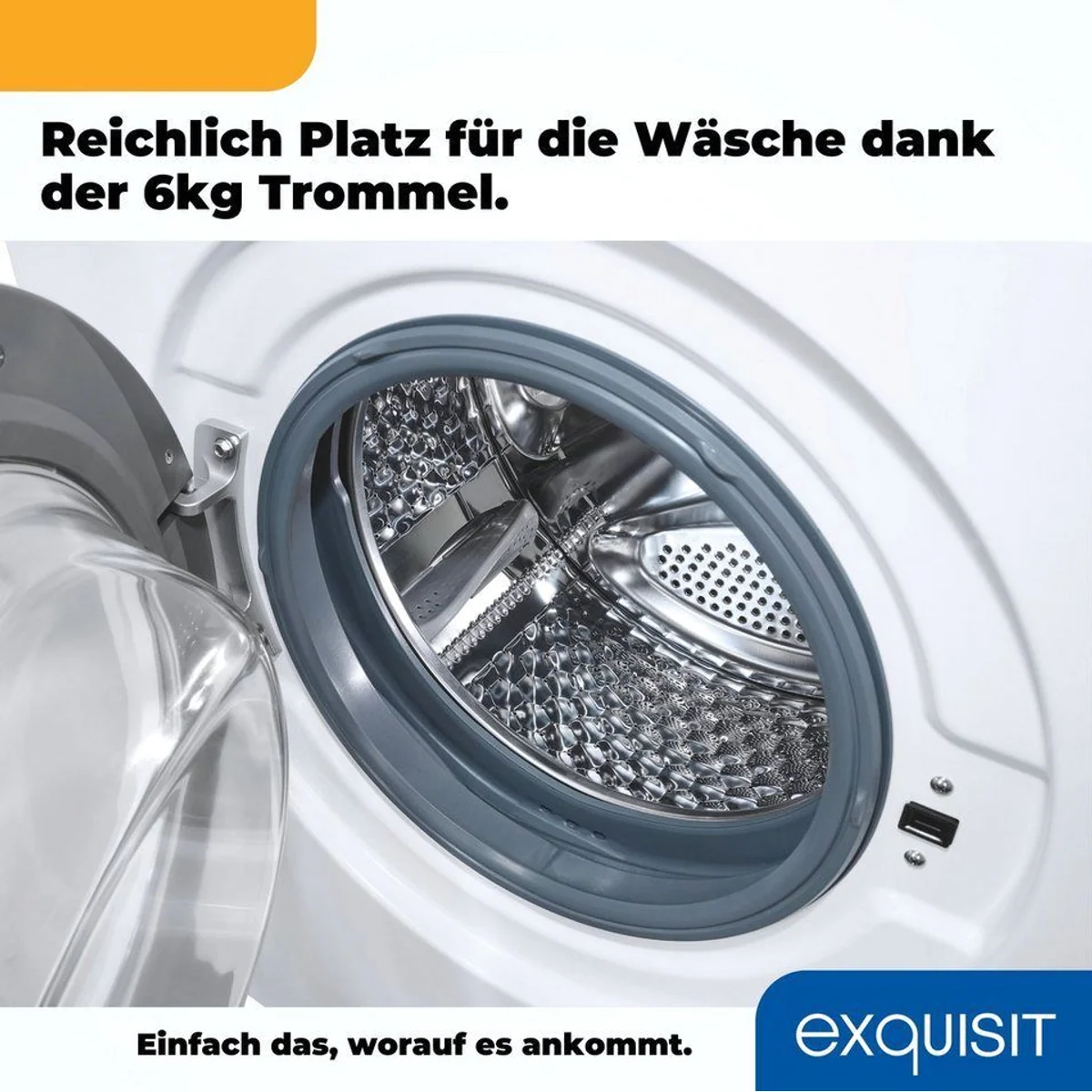 exquisit Waschmaschine WA6110-021A, 6 kg, 16 Programme, Restlaufzeitanzeige 4