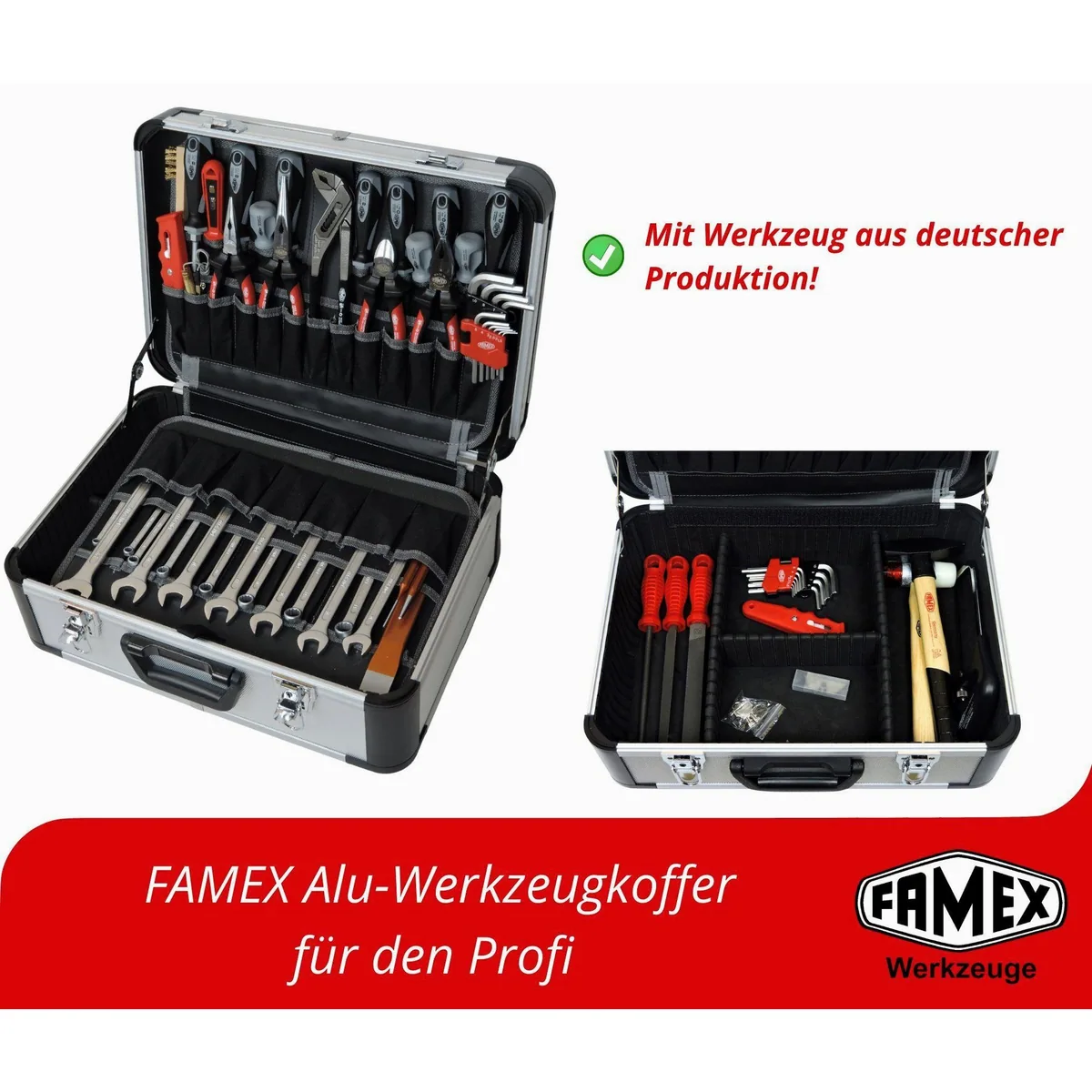 Famex 420-88 Werkzeugkoffer, robust und vielseitig — 98-teilig, Made in Germany 2