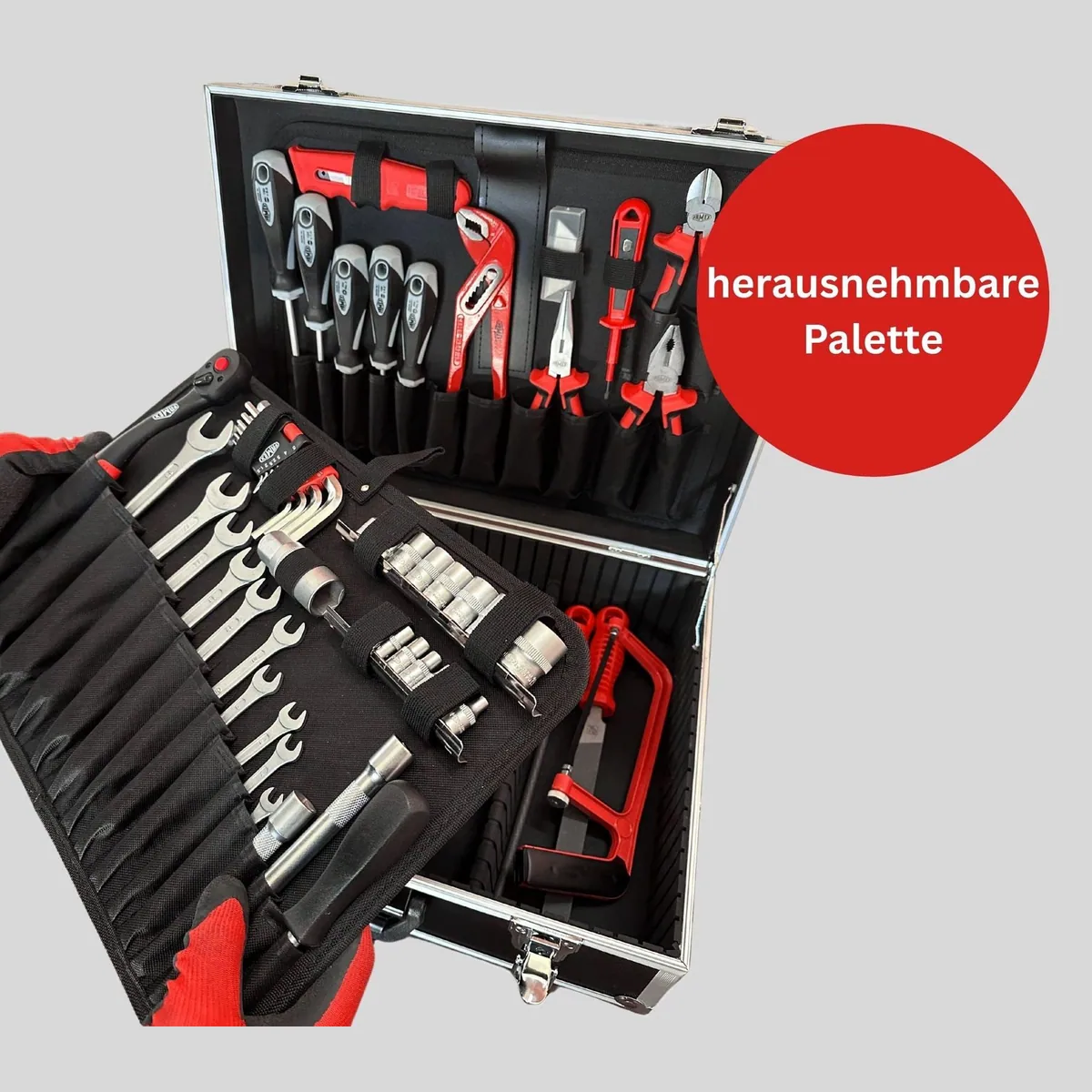 FAMEX Werkzeugset 745-47, 164-teilig, abschließbar, robust und vielseitig 3