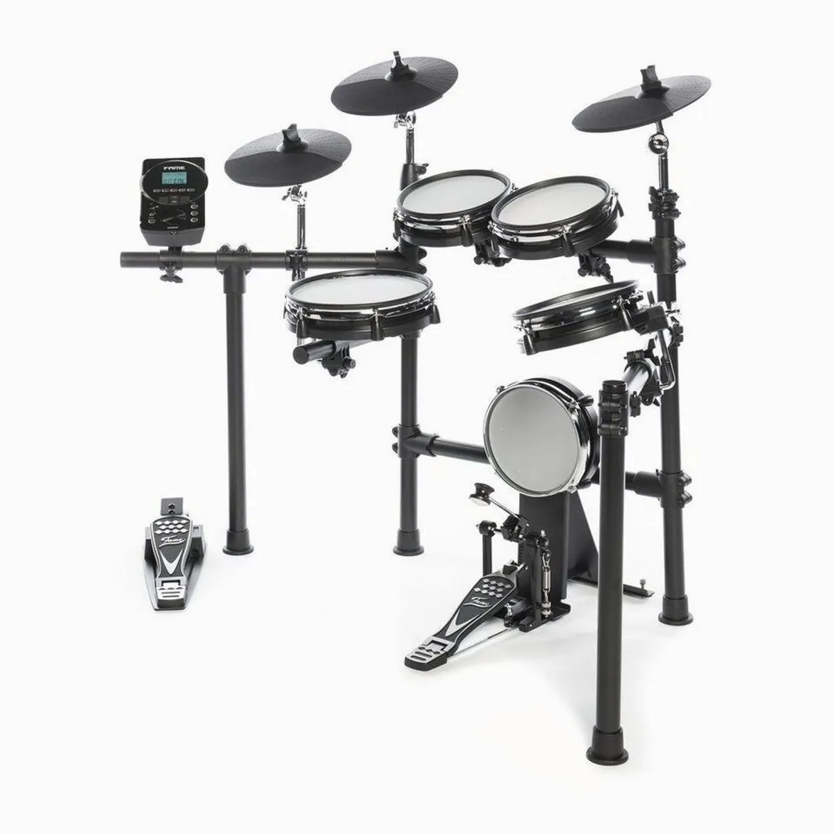 FAME DD-6600 E-Drum Set, 408 Sounds, Dual Zone Snare Pad, kompaktes Rack 3