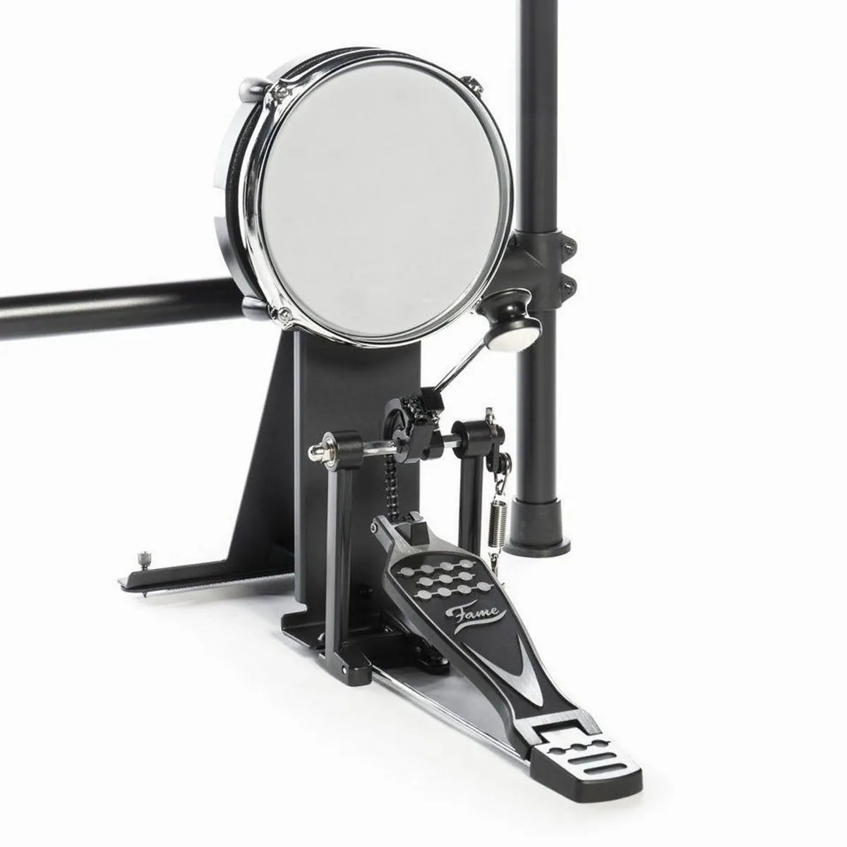 FAME DD-6600 E-Drum Set, 408 Sounds, Dual Zone Snare Pad, kompaktes Rack 4