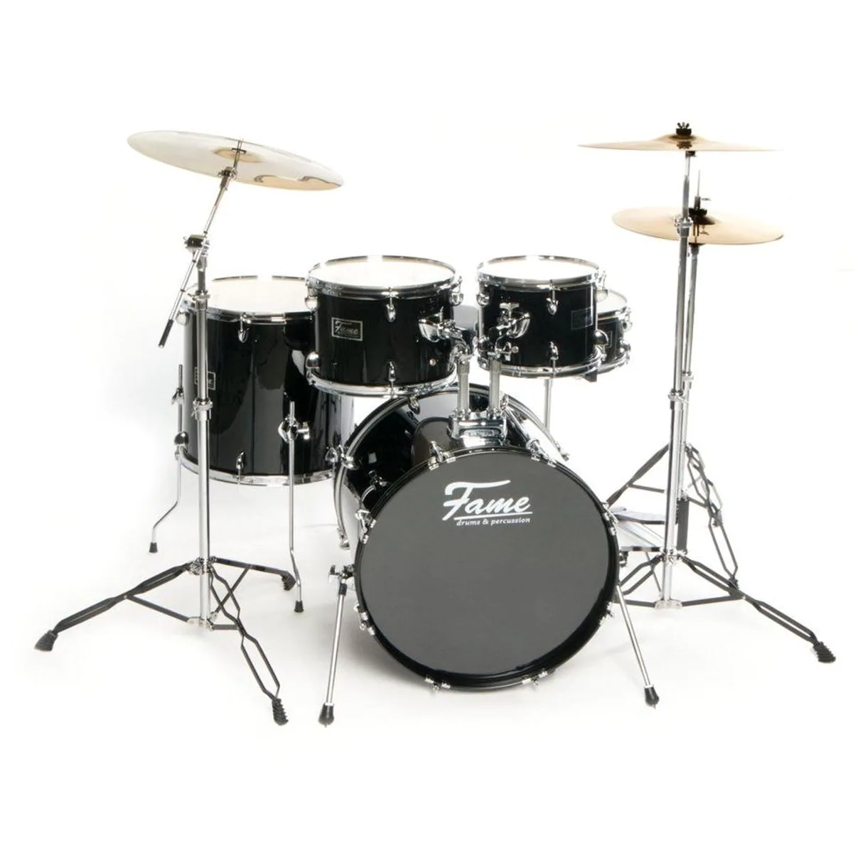 FAME FG22B-BK First Gig Rock Set, komplettes Drum-Set für Einsteiger 5