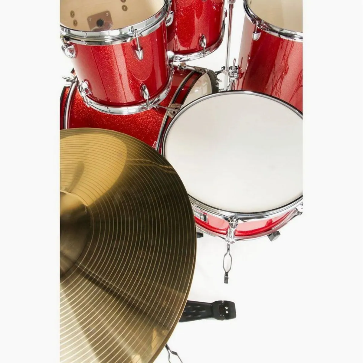 FAME FG22B-RD First Gig Rock Set, 22 Zoll Bassdrum, Pappel-Kessel, inklusive Becken 4