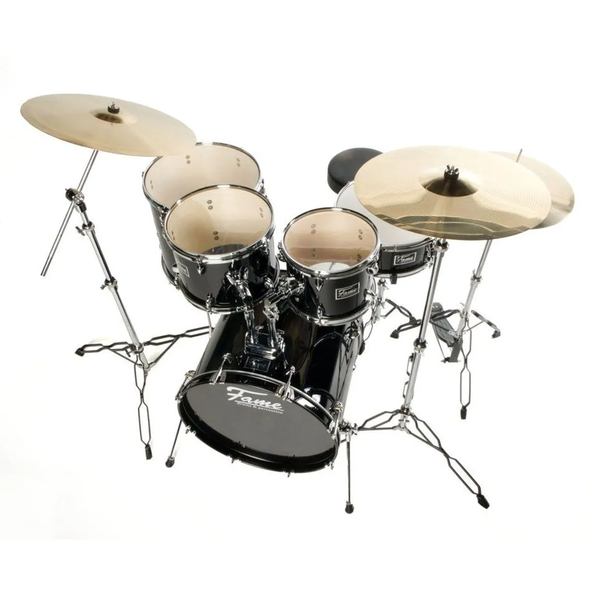 FAME FG20B-BK First Gig Studio Set, komplett mit Hardware und Becken — ideal für Einsteiger 2