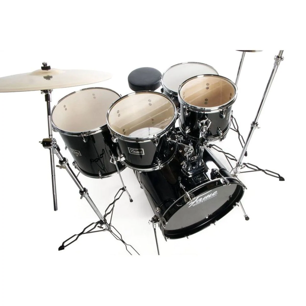 FAME FG20B-BK First Gig Studio Set, komplett mit Hardware und Becken — ideal für Einsteiger 4