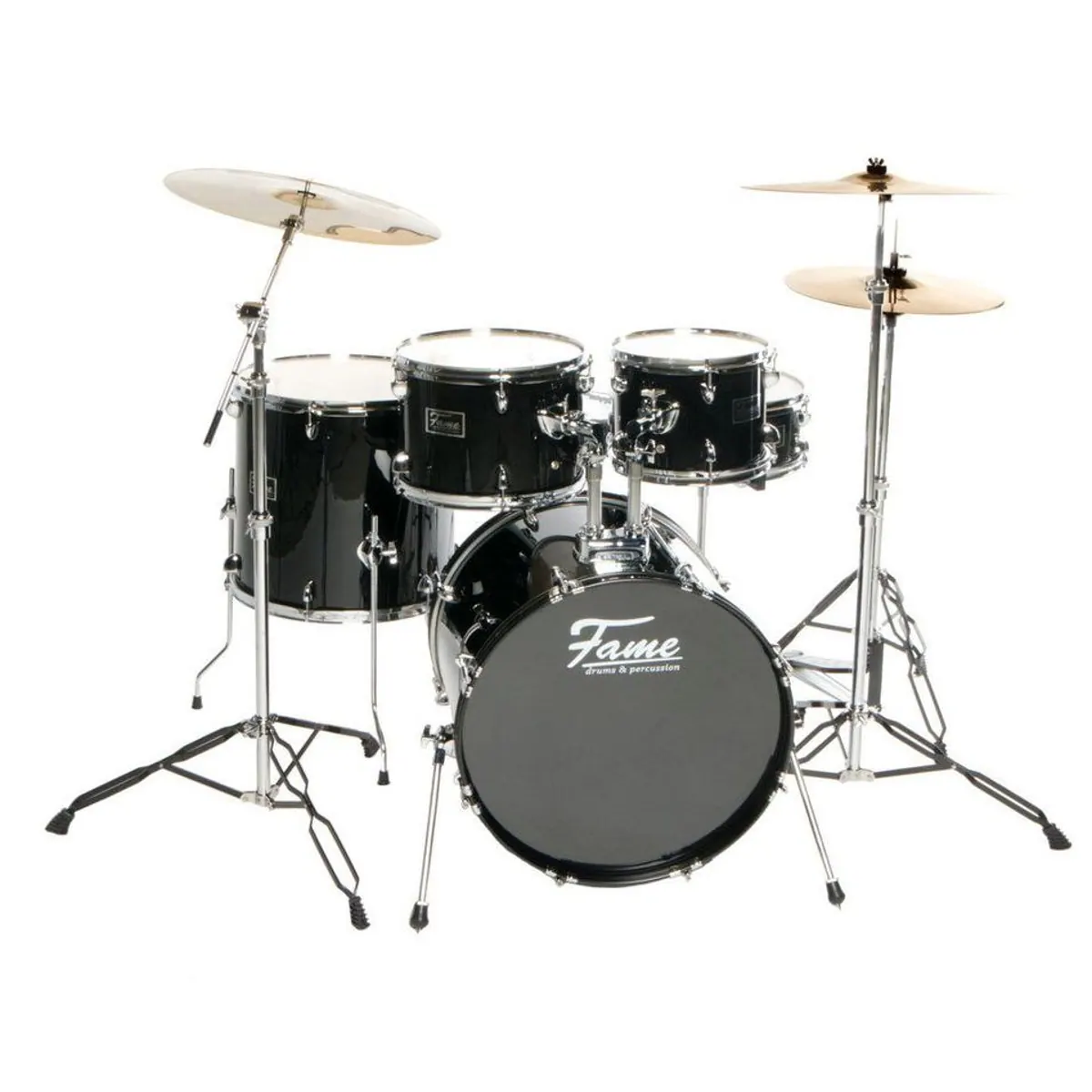 FAME FG20B-BK First Gig Studio Set, komplett mit Hardware und Becken — ideal für Einsteiger 5