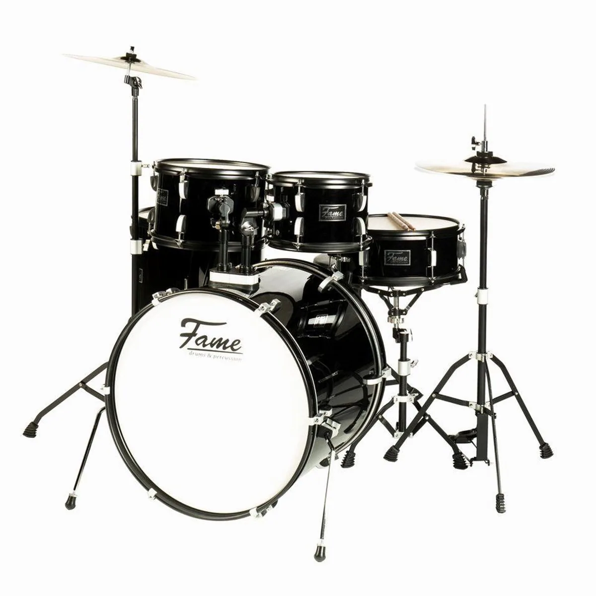 FAME B20 Drum Set, 22" Bass Drum, inkl. Becken & Zubehör 2