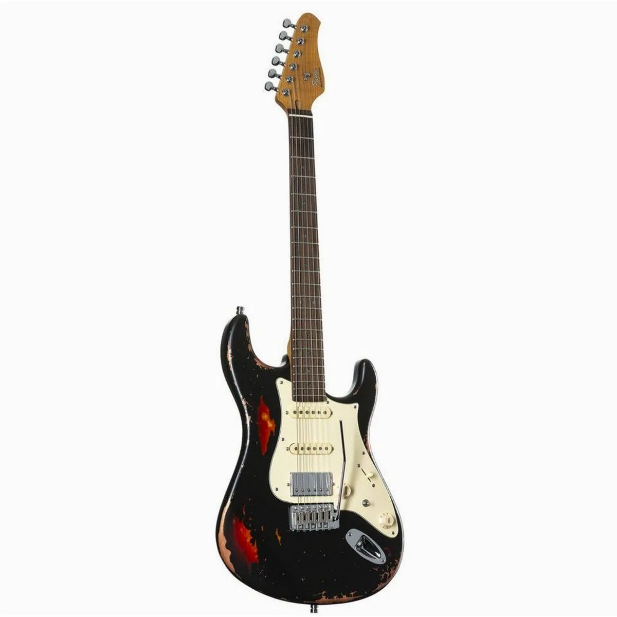 FAME Custom ST HSS E-Gitarre, vielseitige HSS-Konfiguration, hochwertige Materialien