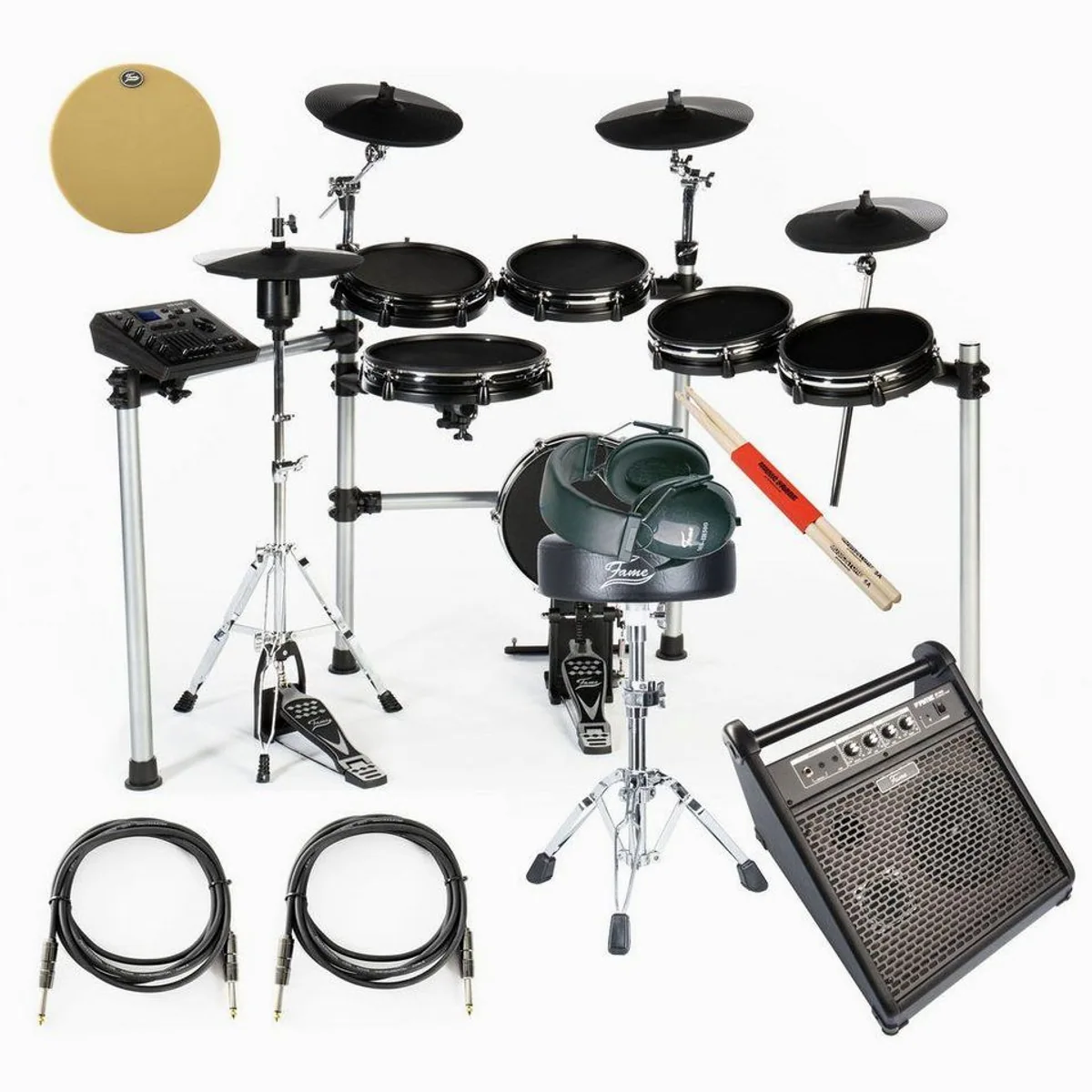 FAME DD-One XT E-Drum Set, 29 Drumkits, Recording Funktion, USB Song Player