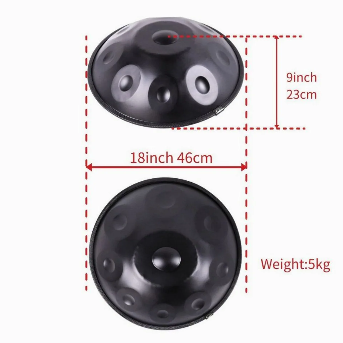 FANNOU Handpan Stahltrommel 9 Töne, ideal für Meditation und Sound Healing 2
