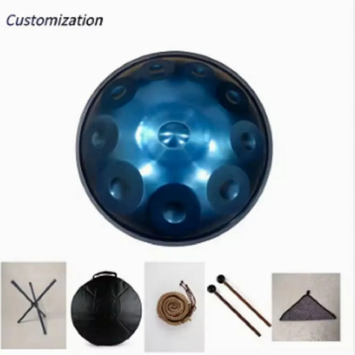 FANNOU 12-Noten Handpan, Handgehämmert, D-Moll Stimmung — für Musikliebhaber und Meditationspraxis 3