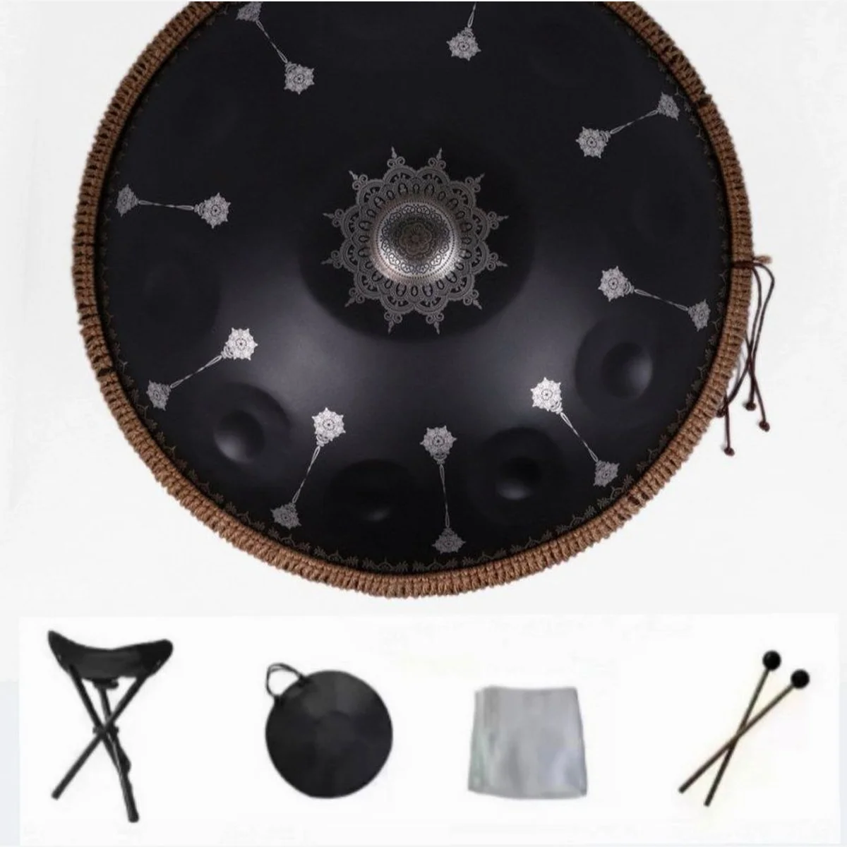 FANNOU Handpan 10 Notes Mandala Pattern, handgestimmt, stabiler Klang, dekorativ 3