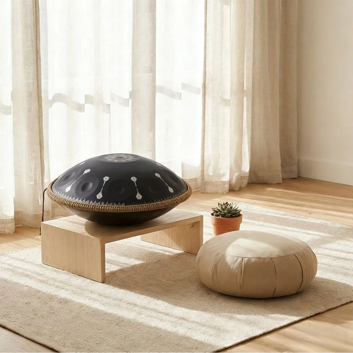 FANNOU Handpan 10 Notes Mandala Pattern, handgestimmt, stabiler Klang, dekorativ 4