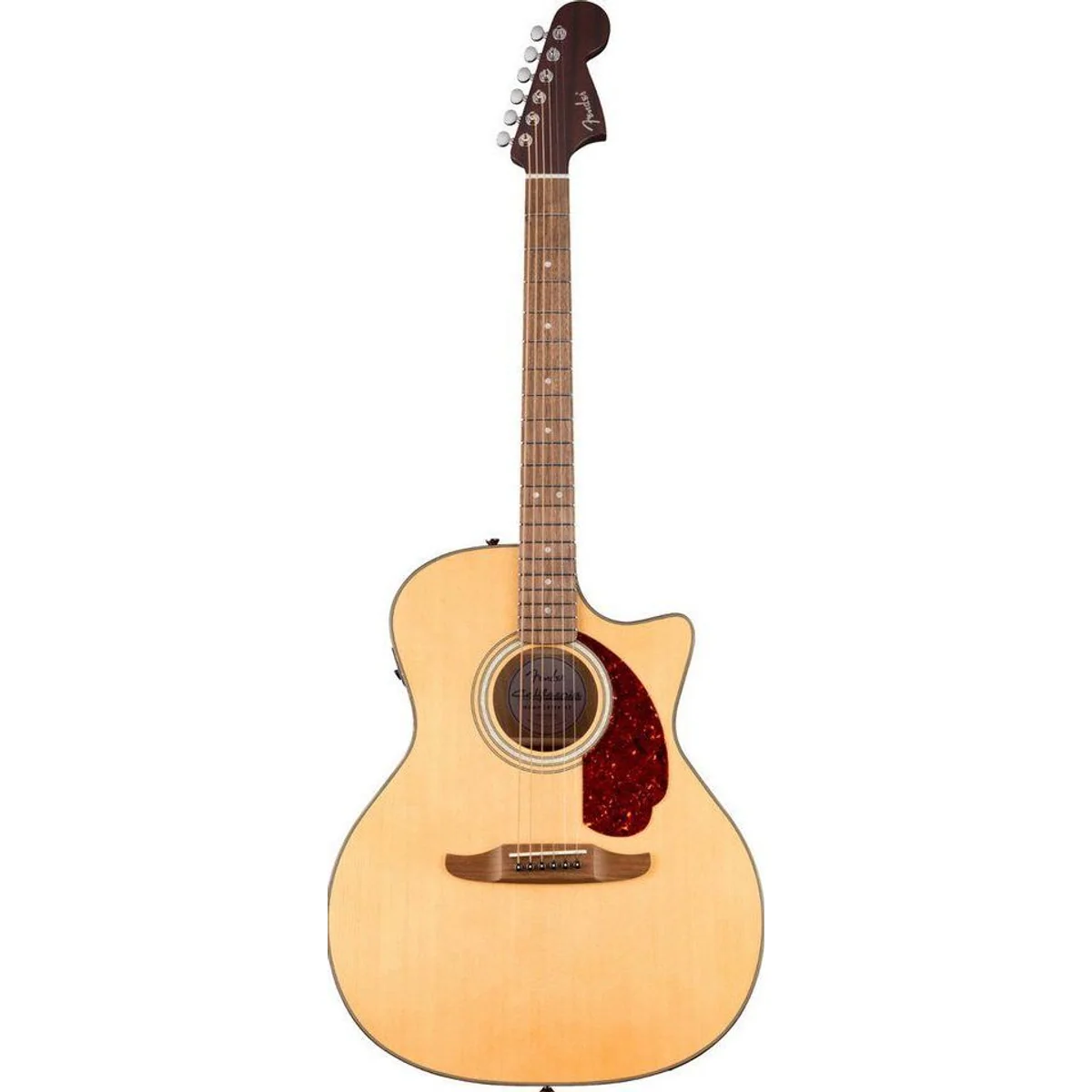 Fender California Deluxe Newporter Natural, Grand Auditorium, inkl. Tonabnehmer — klare Ansprache, komfortable Korpusform, vielseitig einsetzbar 2