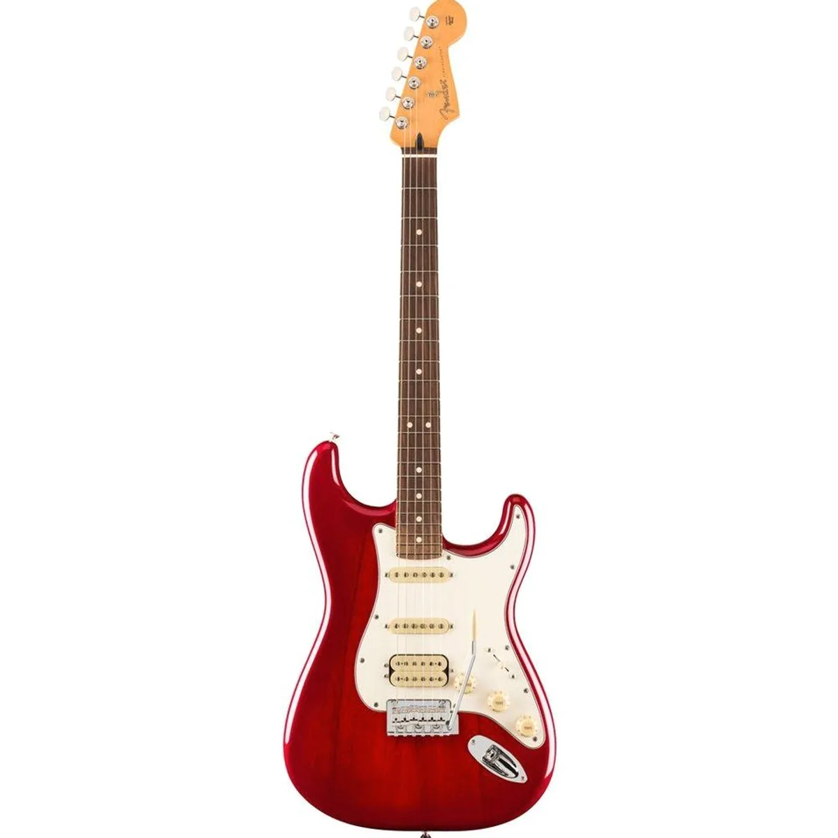 Fender Player II Stratocaster HSS RW, vielseitiger Sound, komfortable Bespielbarkeit — Transparent Cherry Burst