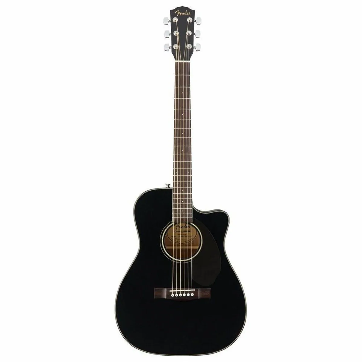 Fender CC-60SCE Black Westerngitarre, kompakt, massiver Klang, Cutaway für hohe Lagen
