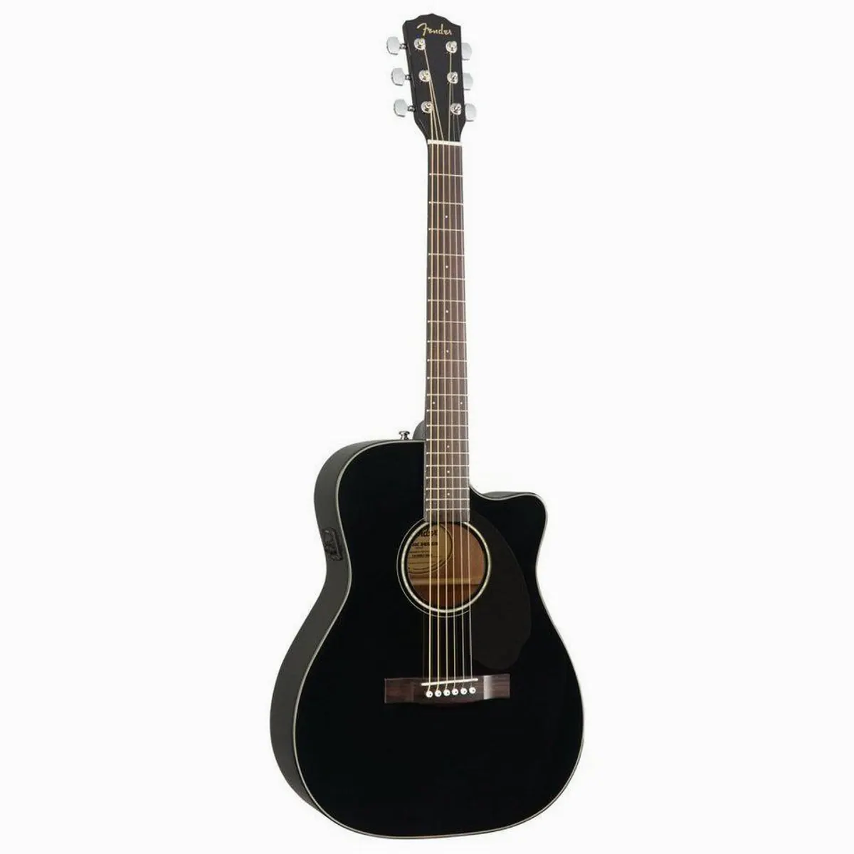 Fender CC-60SCE Black Westerngitarre, kompakt, massiver Klang, Cutaway für hohe Lagen 3