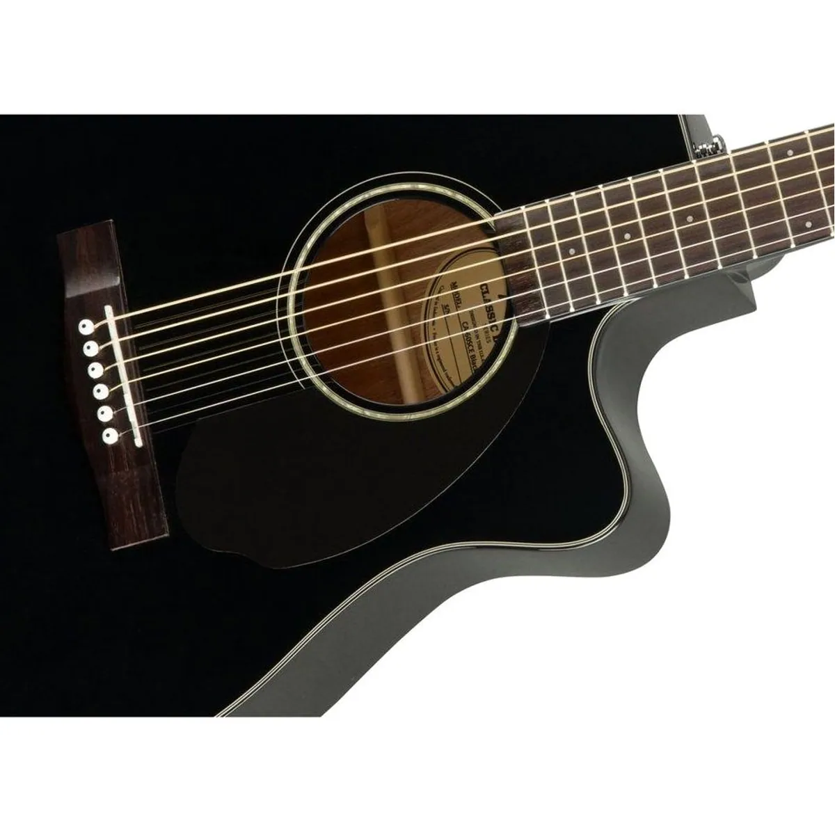 Fender CC-60SCE Black Westerngitarre, kompakt, massiver Klang, Cutaway für hohe Lagen 4