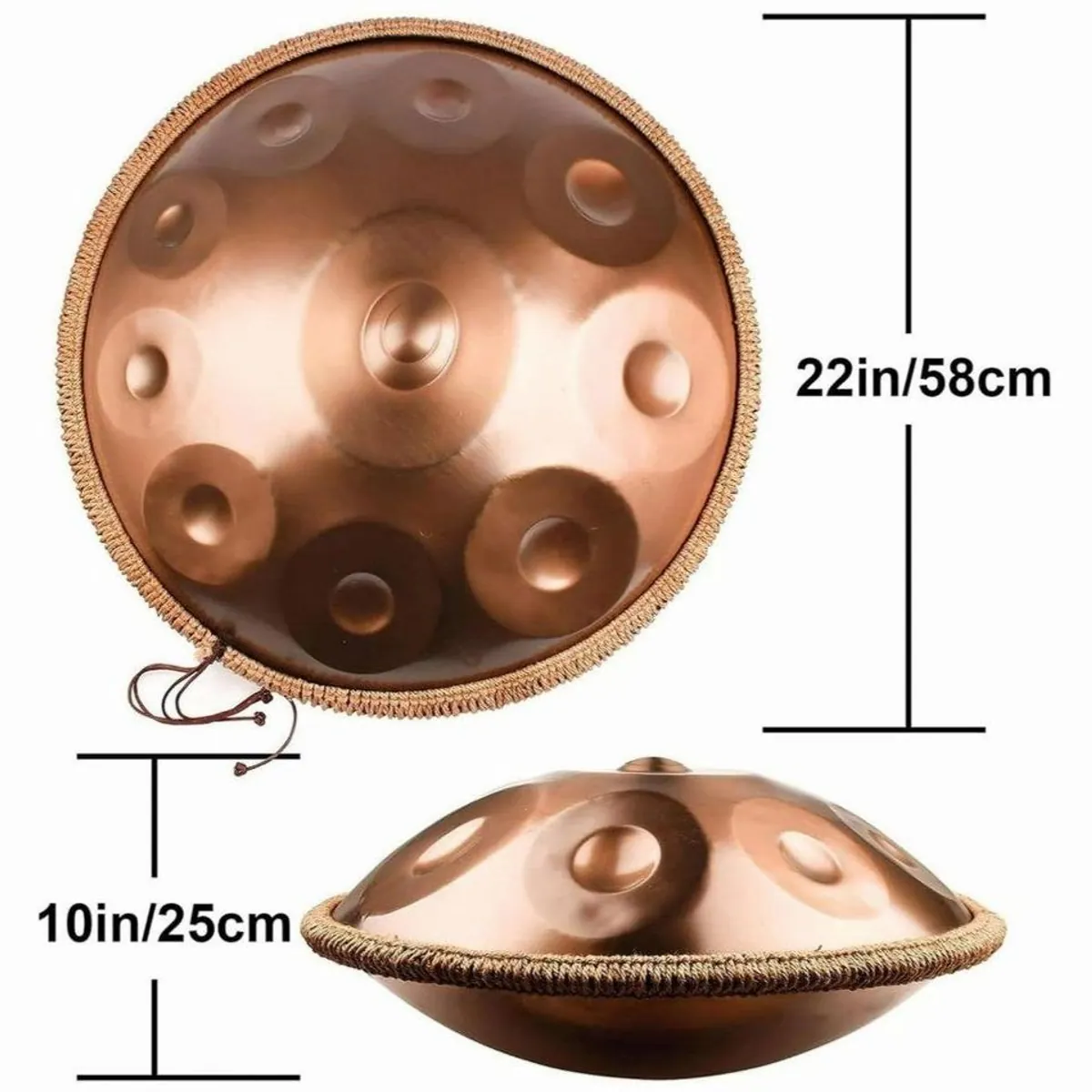 Fine Life Pro Handpan 10 Töne, handgefertigter Stahl, umfassendes Zubehör 4