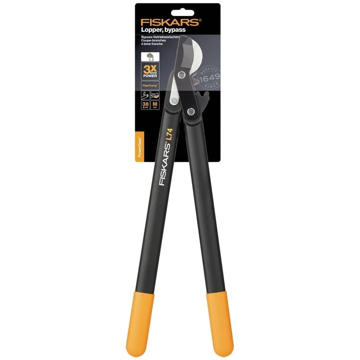 Fiskars Astschere PowerGear II Bypass, optimale Schneidkraft, 57 cm Länge 2