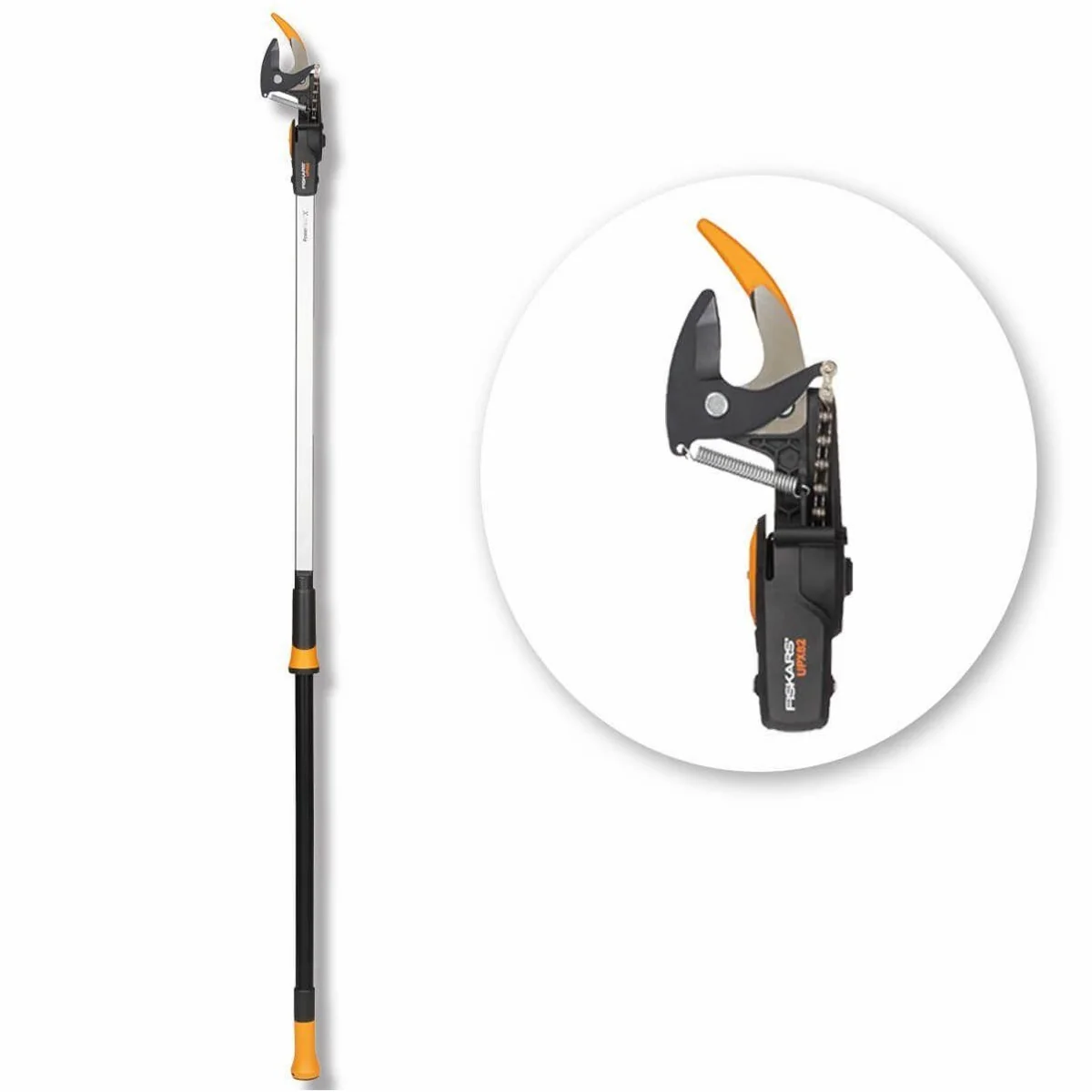 Fiskars UPX82 Baumschere, 230° drehbarer Schneidkopf, kraftsparender Mechanismus