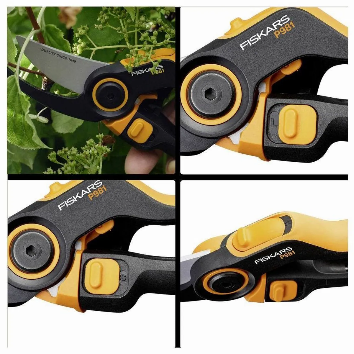 Fiskars X-series Gartenschere, Bypass, ergonomischer Rollgriff, antihaftbeschichtete Klingen 2