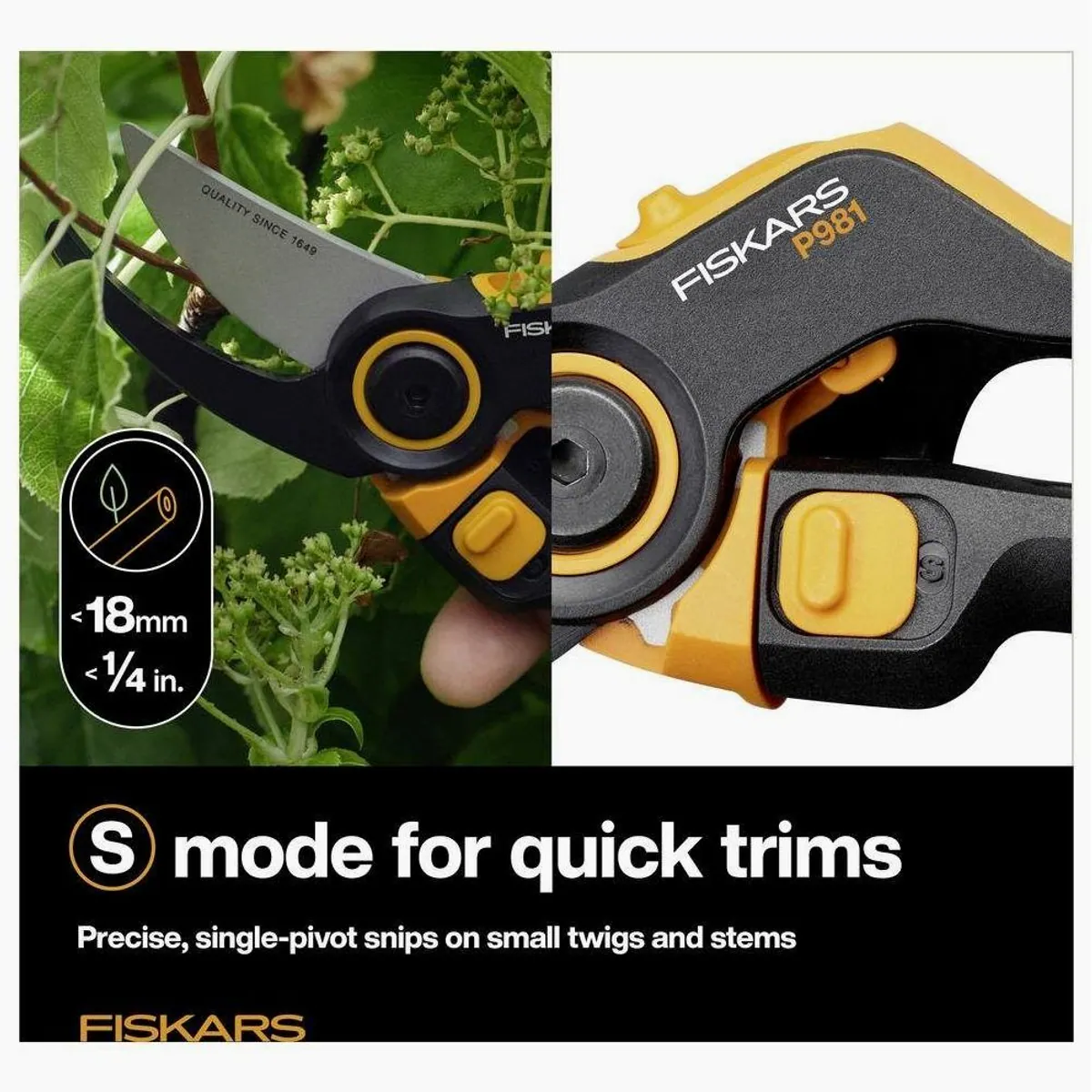 Fiskars X-series Gartenschere, Bypass, ergonomischer Rollgriff, antihaftbeschichtete Klingen 3