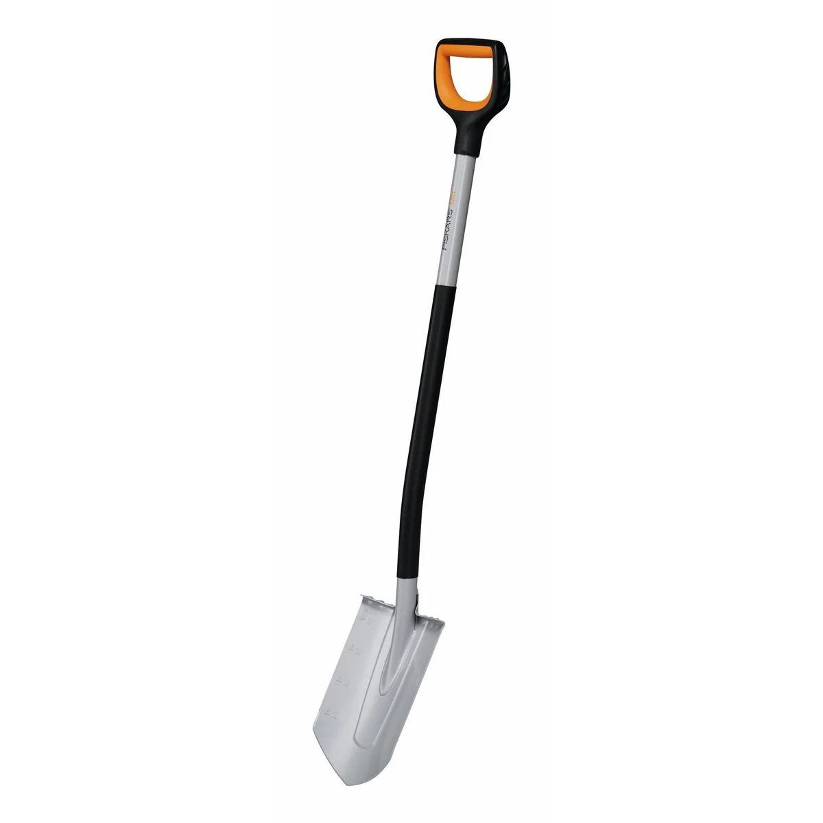 Fiskars Gärtnerspaten spitz Xact, präzise Erdarbeit, ergonomischer Griff, langlebige Klinge