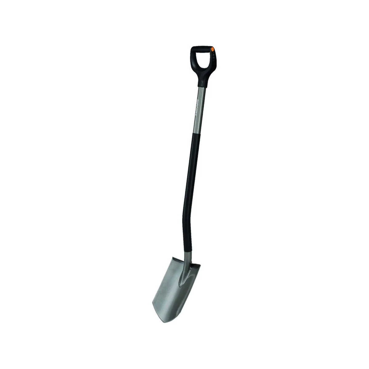 Fiskars Gärtnerspaten spitz, scharfe Schneide, ergonomischer Griff, langlebiger Stahlstiel