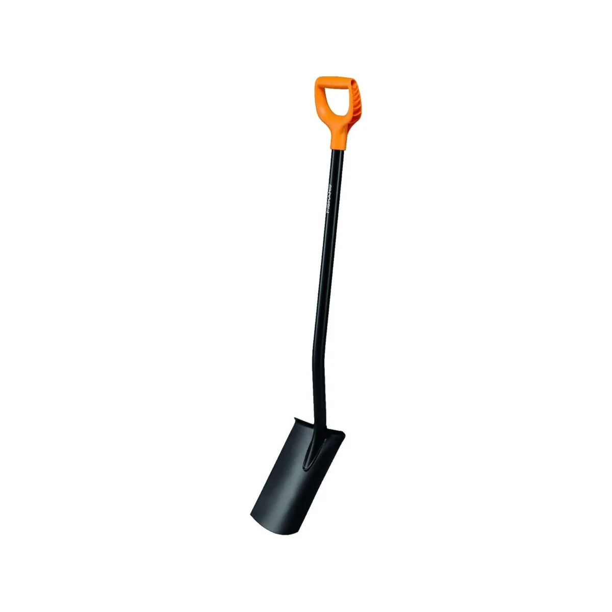 Fiskars Gärtnerspaten rund, D-Griff, robuster Stahlkopf