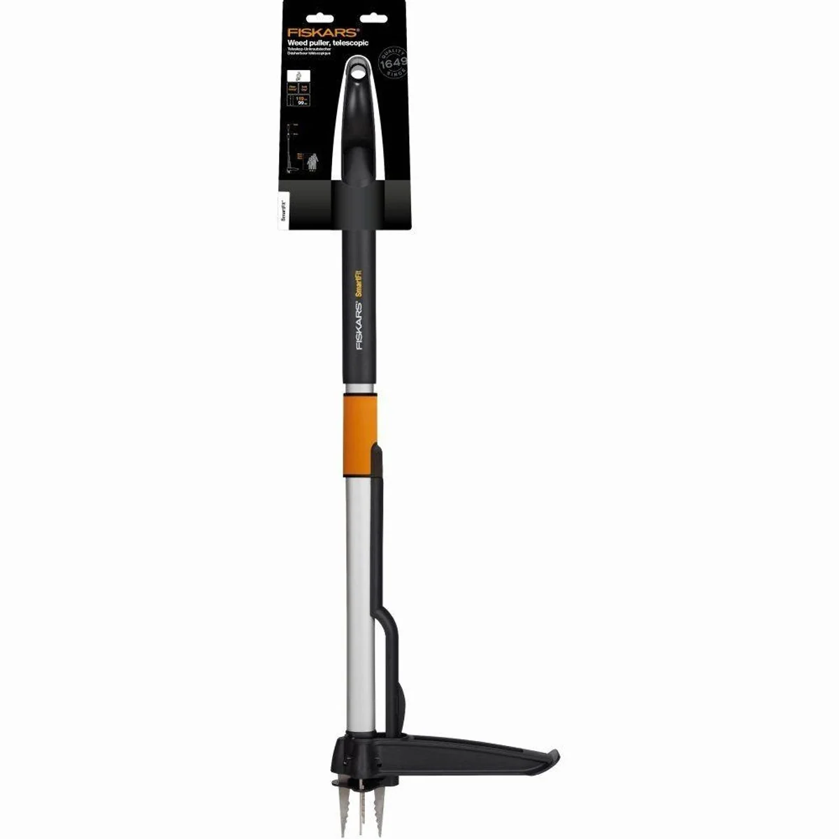 Fiskars SmartFit Unkrautstecher, teleskopierbar, patentierter Greifmechanismus 5