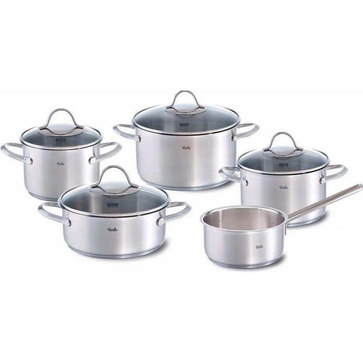 Fissler Topf-Set Palermo, 9-teilig, Edelstahl 18/10, Induktionsgeeignet