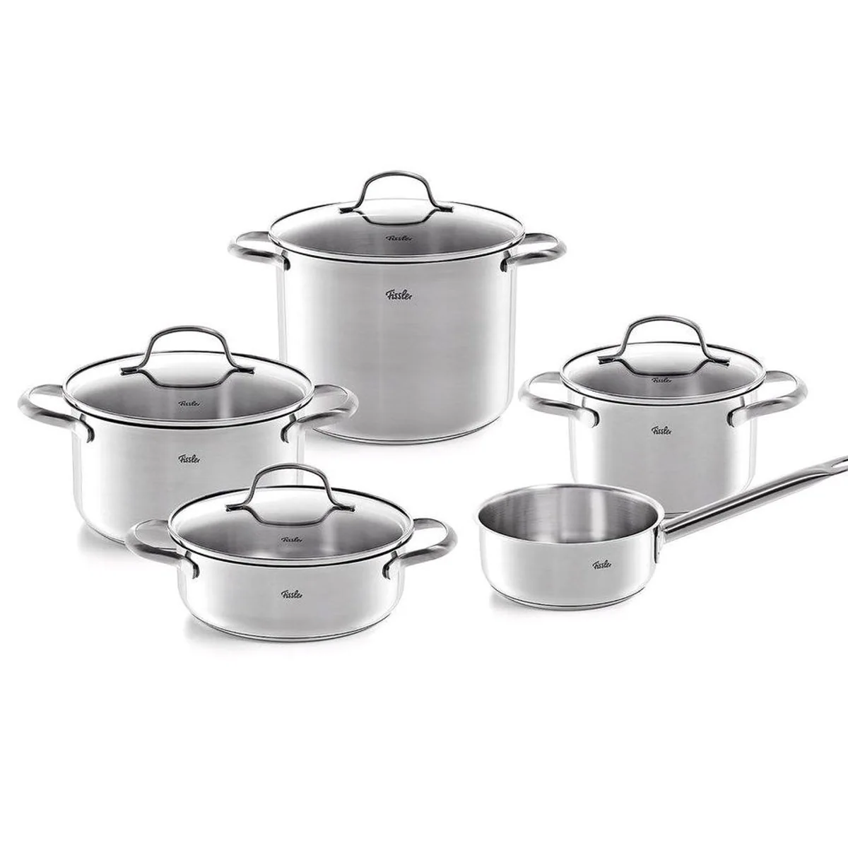 Fissler Topf-Set San Francisco, 9-teilig, Edelstahl 18/10, für alle Herdarten