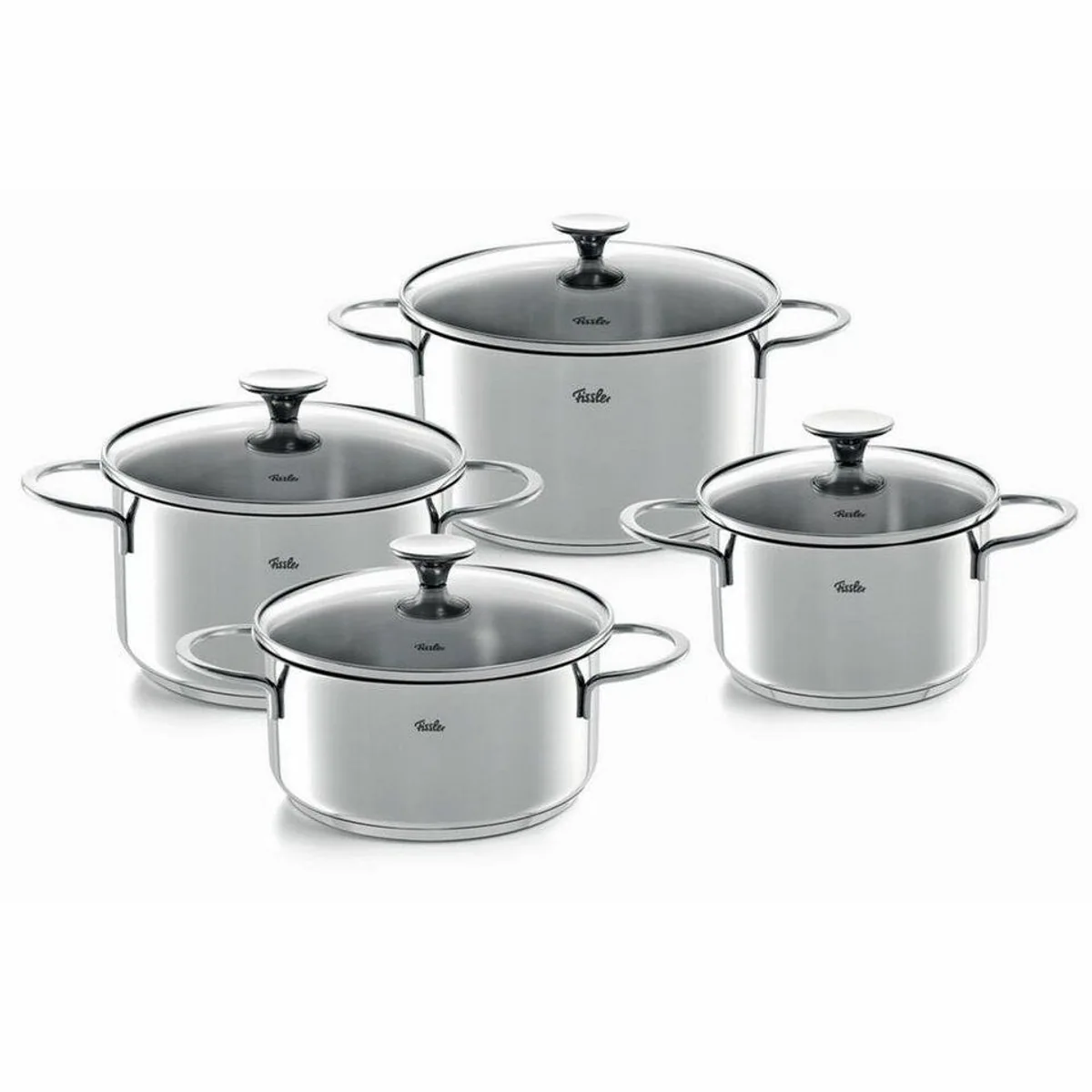 Fissler Copenhagen Topf-Set, Edelstahl 18/10, 4-teilig — optimal für alle Herdarten
