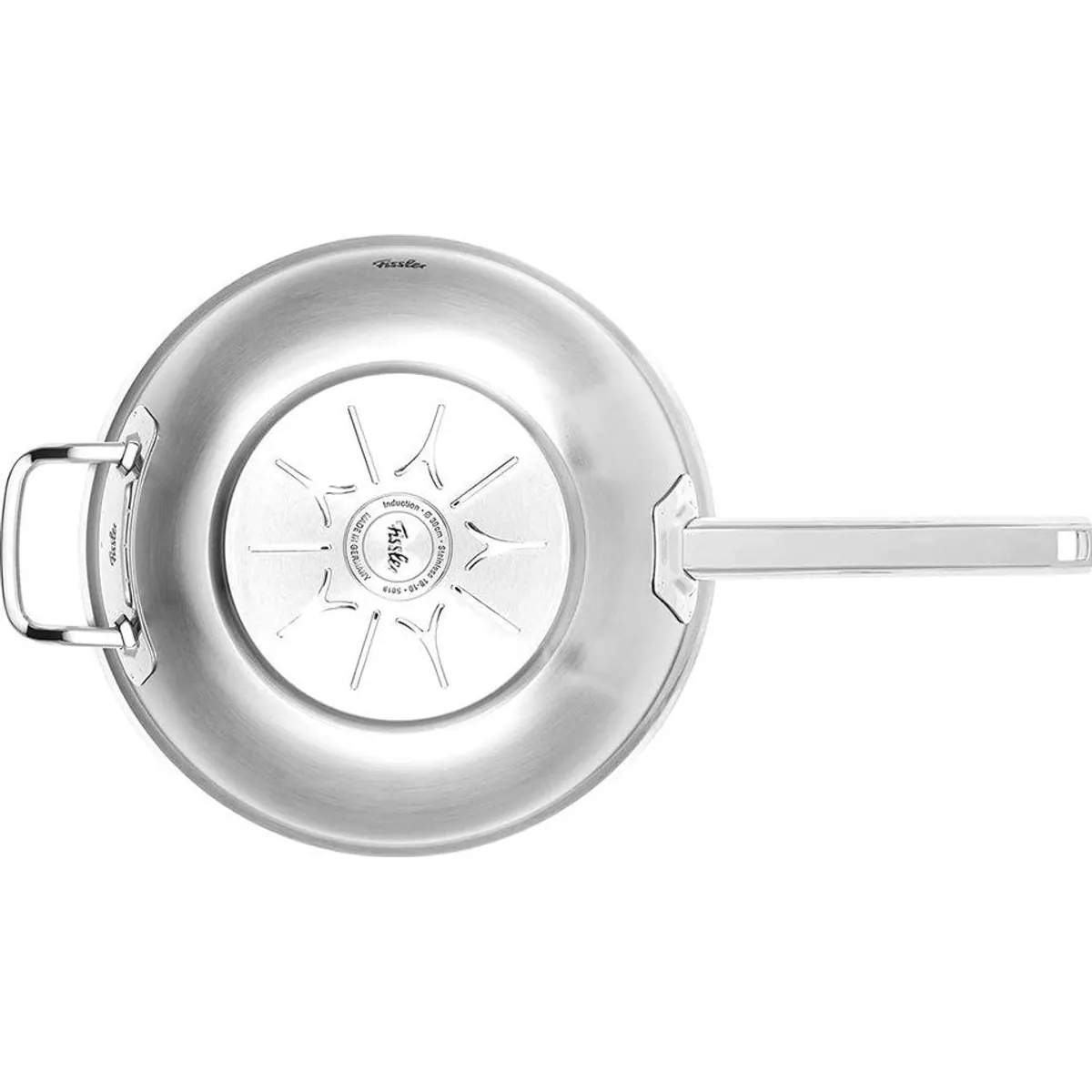 Fissler Wok ORIGINAL-PROFI COLLECTION, Edelstahl 18/10, mit Deckel, 2-tlg. 2