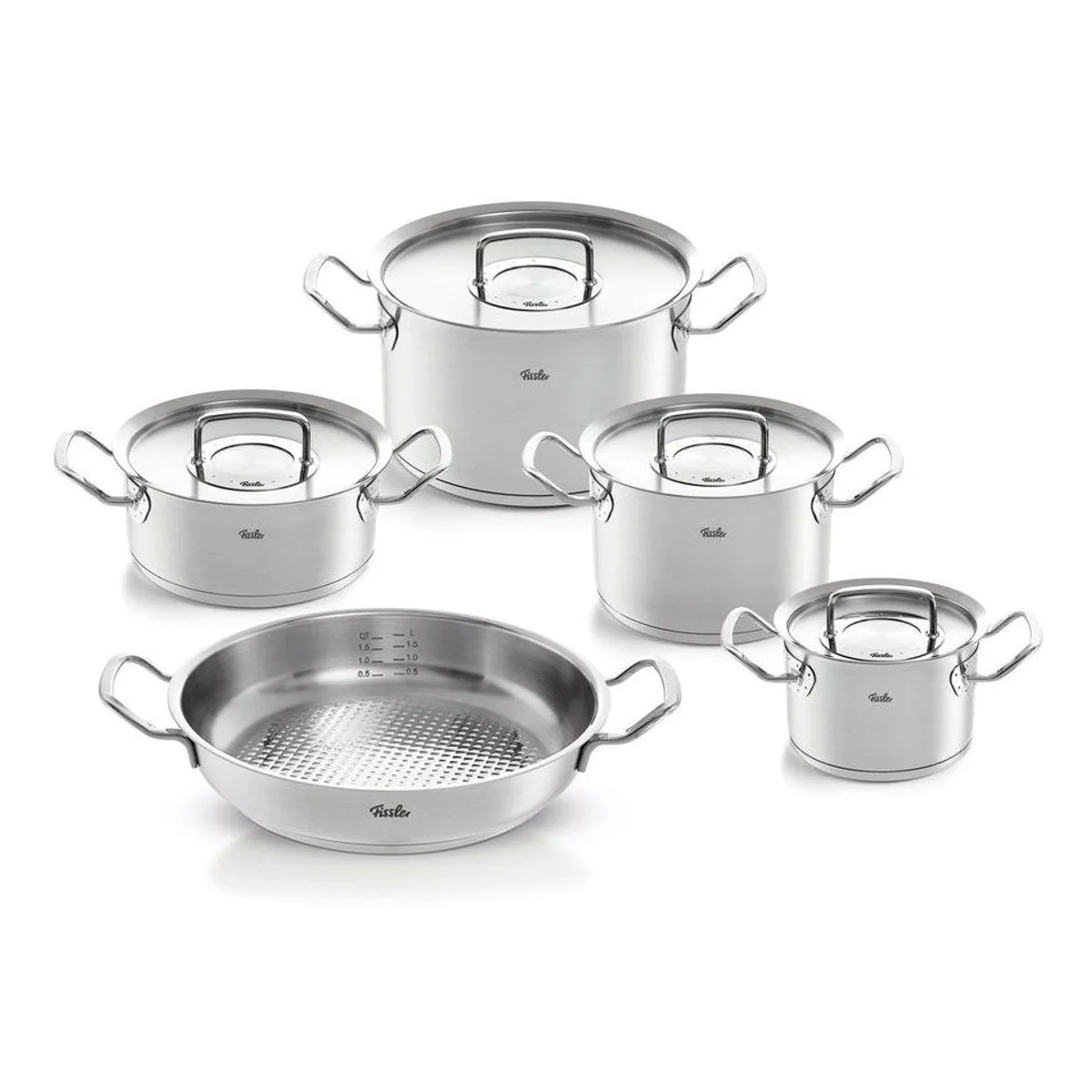 Fissler ORIGINAL-PROFI COLLECTION Topf-Set, 9-teilig, Edelstahl 18/10, vielseitig einsetzbar