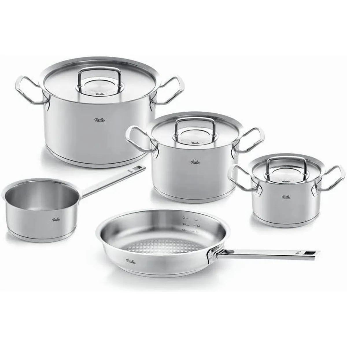 Fissler Original-Profi Collection Topf-Set, 8-teilig, Edelstahl 18/10 — vielseitige Einsatzmöglichkeiten, langlebig, energieeffizient