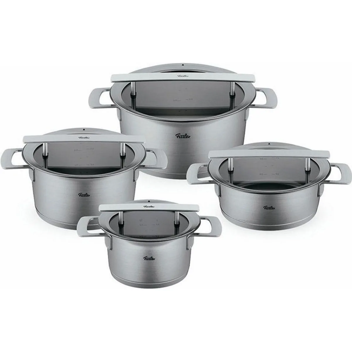 Fissler Phi Collection Topf-Set, 4-teilig, Edelstahl 18/10, vielseitig und langlebig
