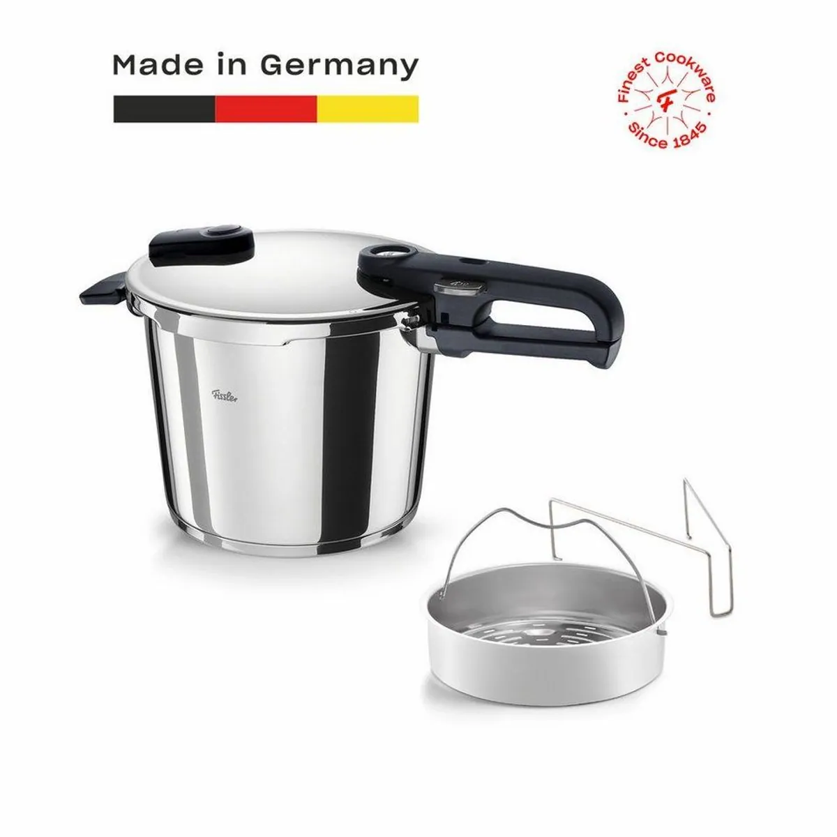 Fissler Schnellkochtopf Vitaquick Edition, 2-tlg. Set, Edelstahl 18/10, 4,5/6 Liter