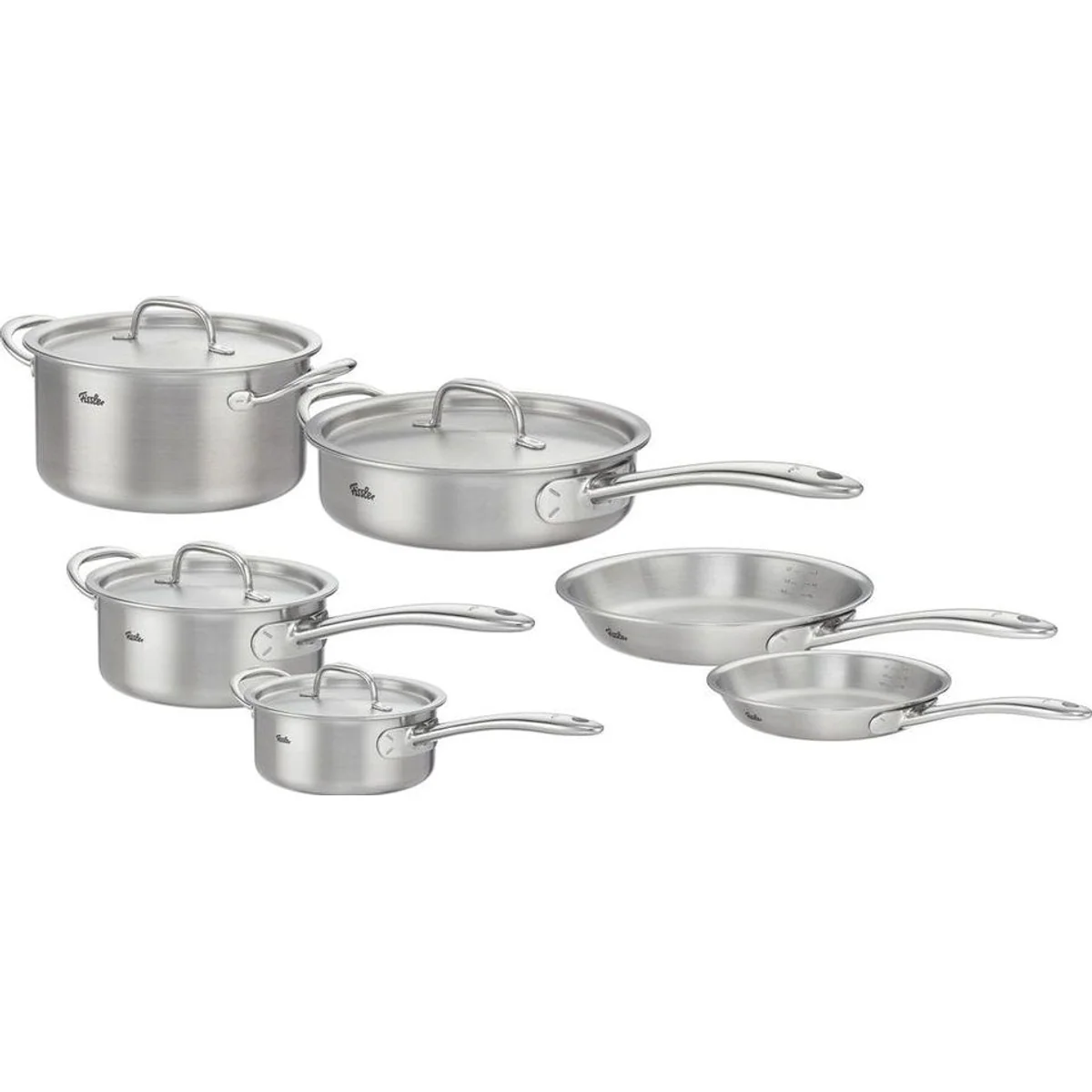 Fissler M5 Pro-Ply Topf-Set, 10-teilig, Edelstahl 18/10 — präzises Kochen, gleichmäßige Wärmeverteilung, spülmaschinenfest