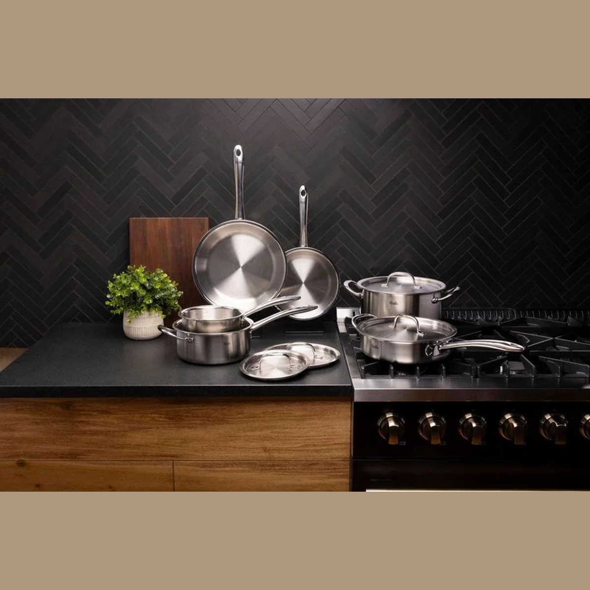 Fissler M5 Pro-Ply Topf-Set, 10-teilig, Edelstahl 18/10 — präzises Kochen, gleichmäßige Wärmeverteilung, spülmaschinenfest 2