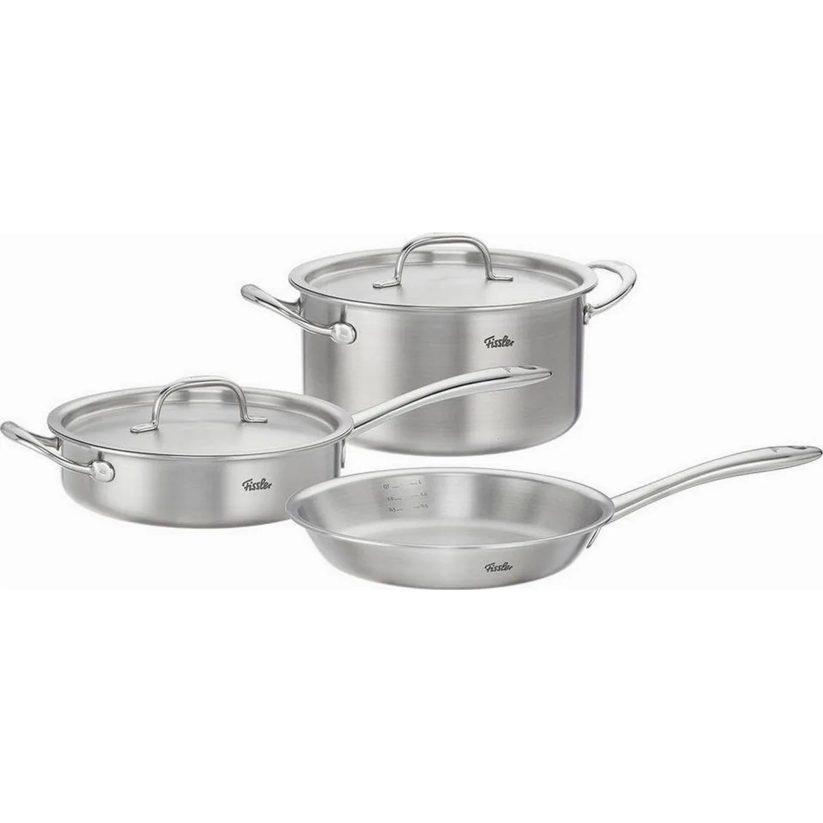 Fissler M5 Pro-Ply Topf-Set, 5-teilig, präzise Wärmeverteilung, ergonomische Griffe