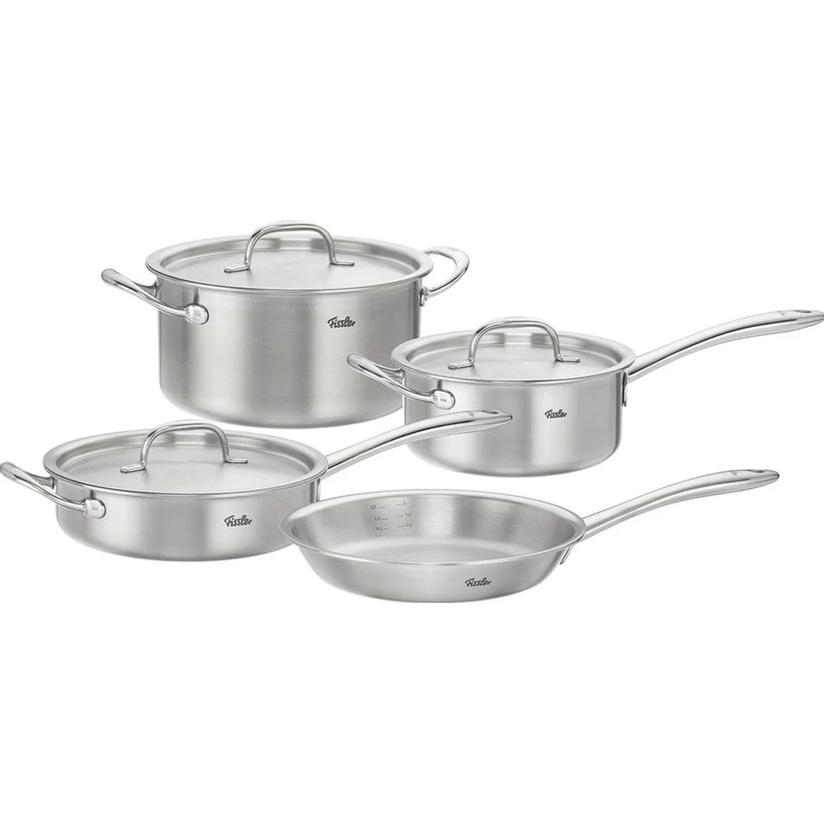 Fissler M5 Pro-Ply Topf-Set, 7-teilig, optimale Wärmeverteilung, ergonomische Griffe
