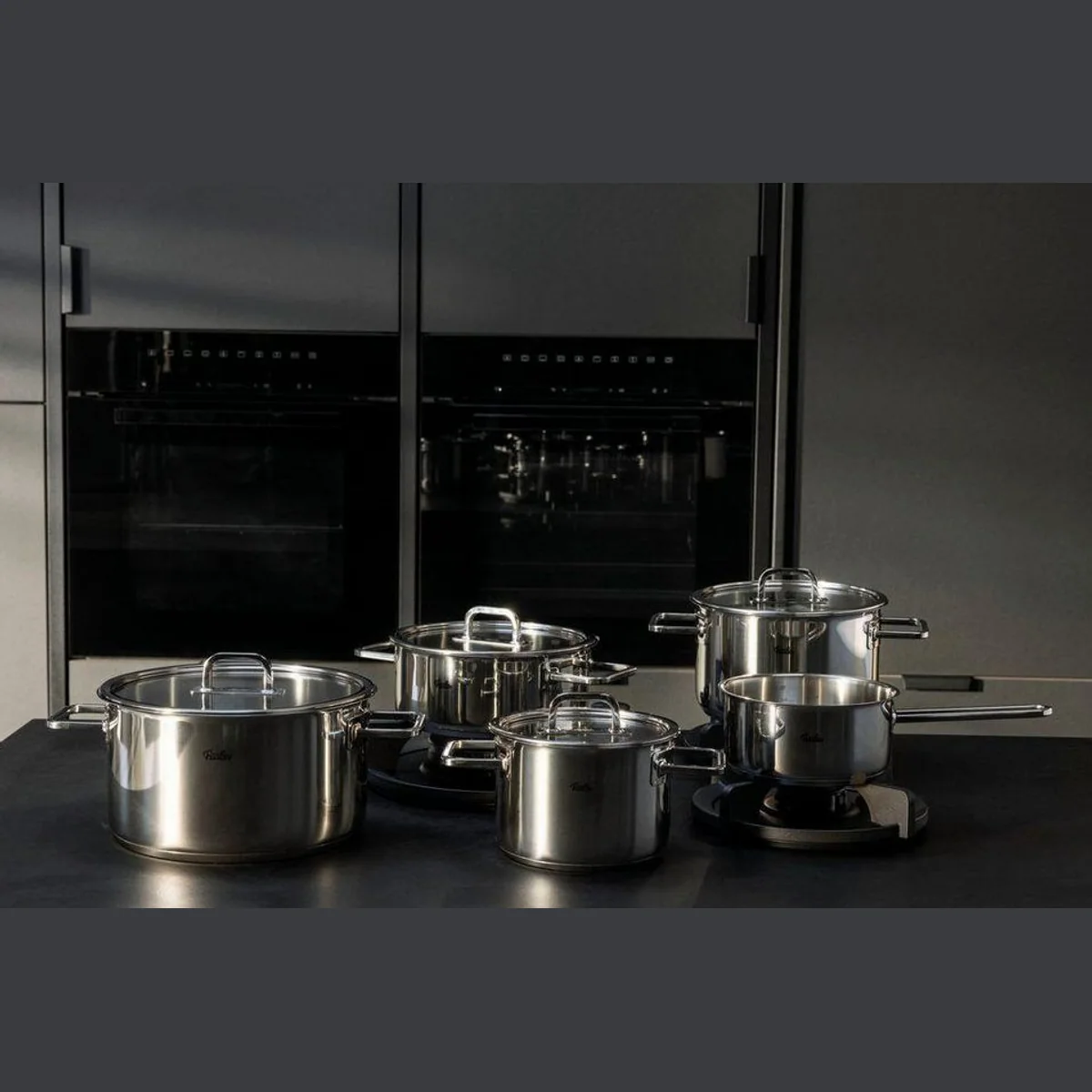 Fissler Viseo Pro Topf-Set, 9-teilig, Edelstahl 18/10, Superthermic Boden 2