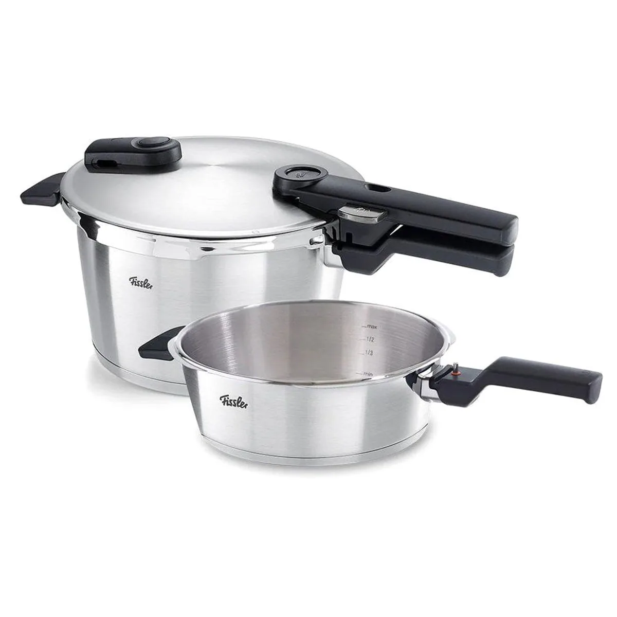 Fissler Vitaquick Premium Schnellkochtopf Set, 2 Garstufen, 70% Zeitersparnis